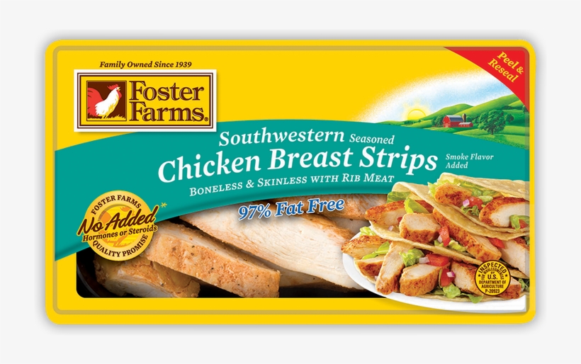 Foster Farms Southwestern Seasoned Chicken Breast Strips, - Foster Farms Southwest Chicken, transparent png #4910093