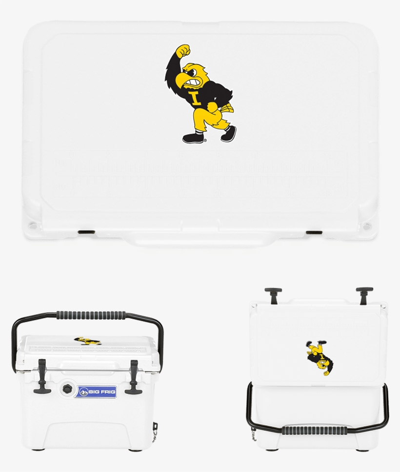 Home Shop Accessories Coolers Big Frig Collegiate Series - Iowa Hawkeyes 16 Oz Pint Glass - Herky, transparent png #4910608