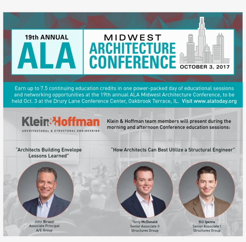 K&h Team Members Present At The 19th Annual Ala Midwest - Poster, transparent png #4910803