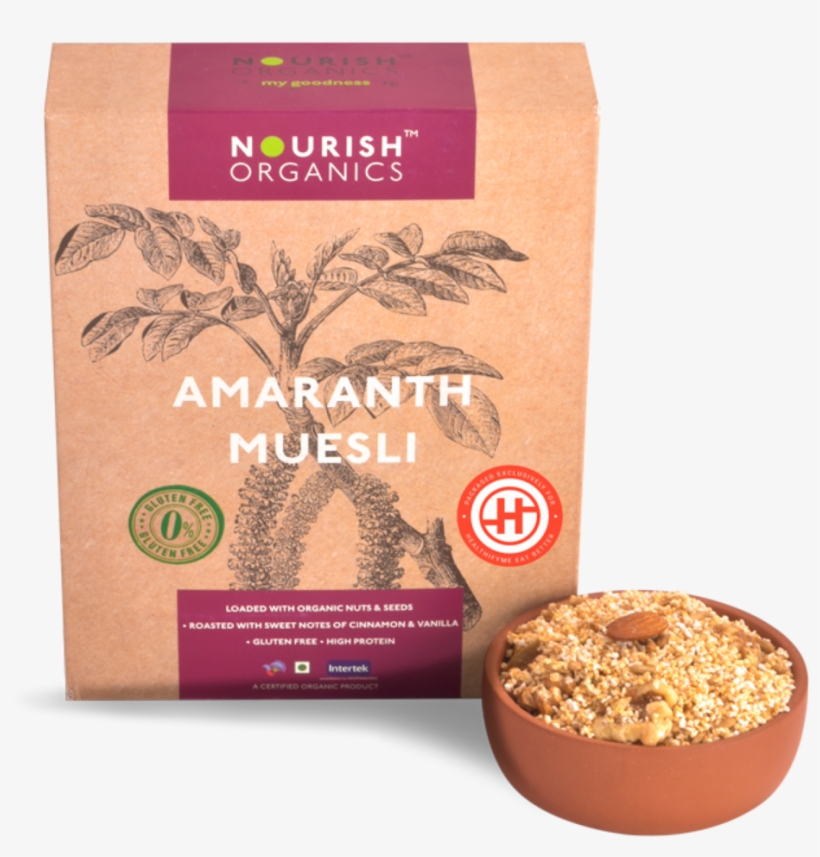 Nourish Organics Amaranth Muesli, 300g, transparent png #4911475