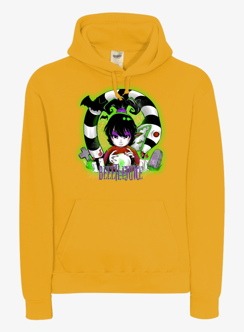 Psychodelicia Beetlejuice Sweatshirt B&c Hooded, transparent png #4912269