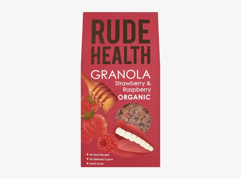 Strawberry & Raspberry Granola - Rude Health Coconut & Chia Granola, transparent png #4912828