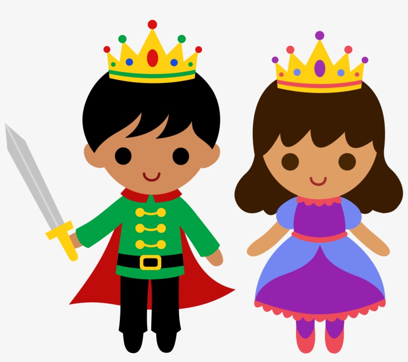 Cute Prince And Princess, transparent png #4913320