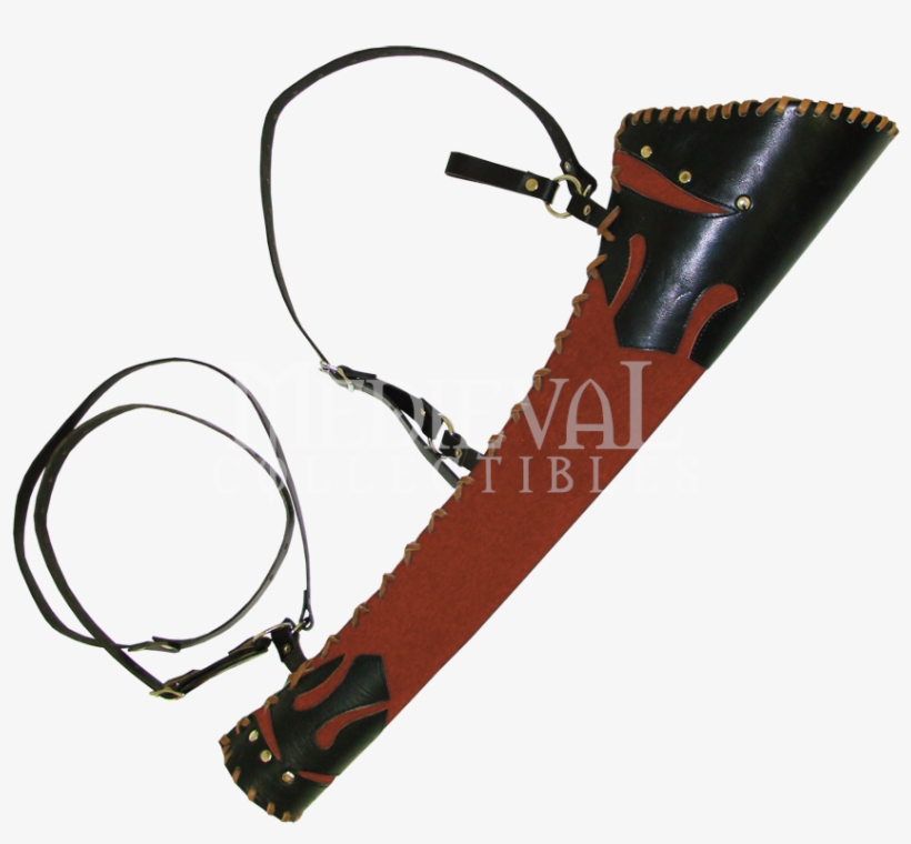 Leather Arrow Quivers - Pfeilköcher - Köcher Ranger Rot / Schwarz, transparent png #4917081