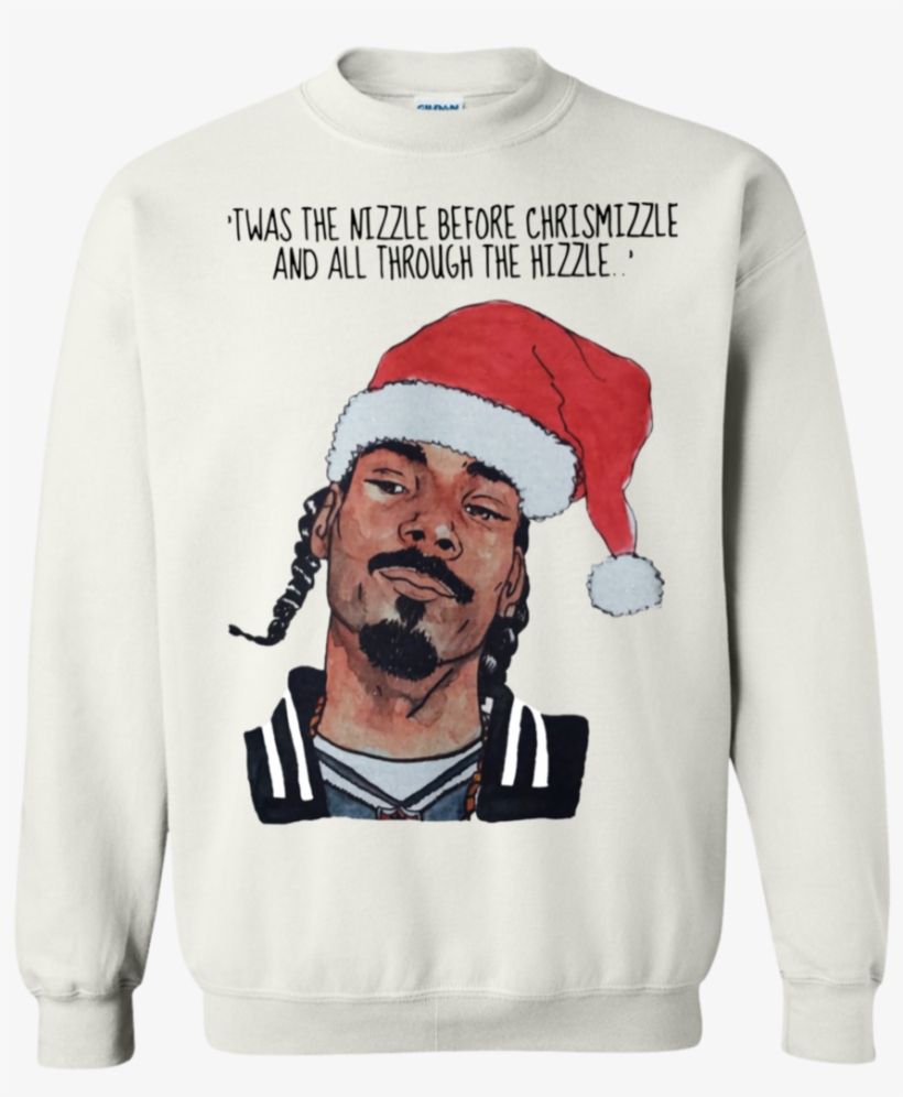 Twas The Nizzle Before Chrismizzle Aw Snoop Dogg Twas - Snoop Dogg Xmas Sweater, transparent png #4917583