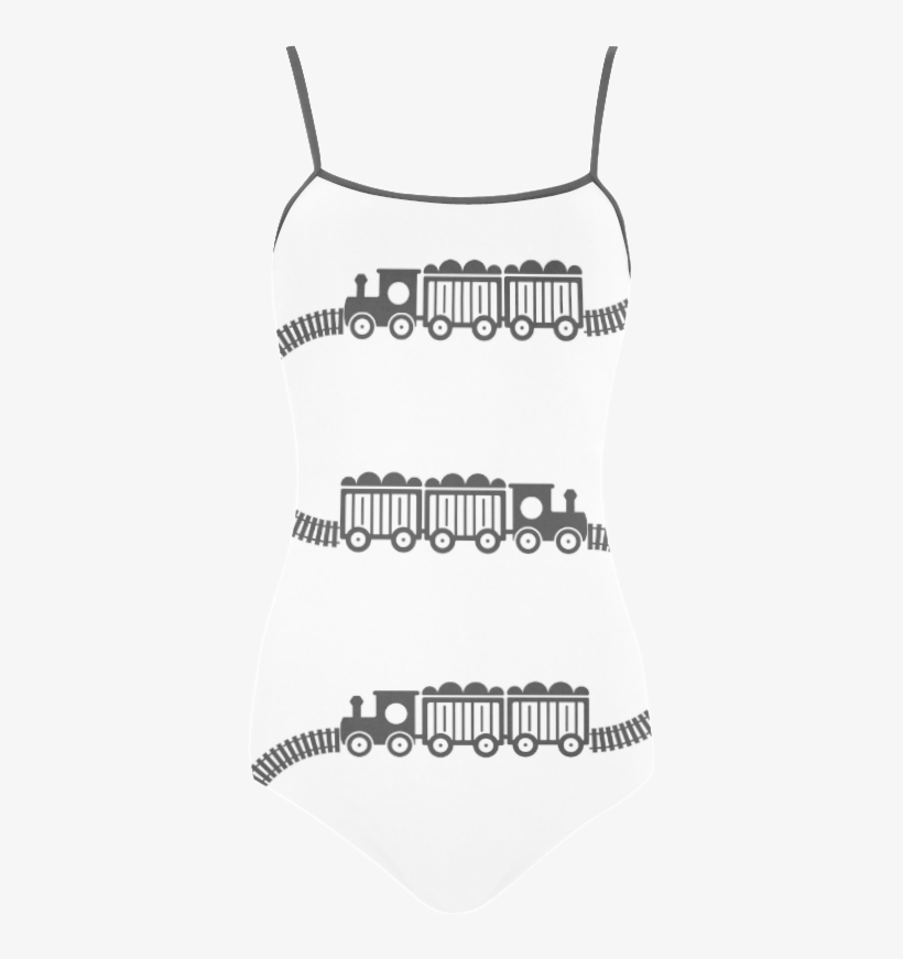 Train Tracks Strap Swimsuit - Active Tank, transparent png #4921065