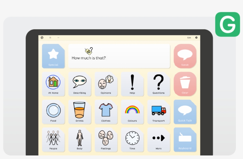 Grid For Ipad - Grid 3 Communication Software, transparent png #4922527