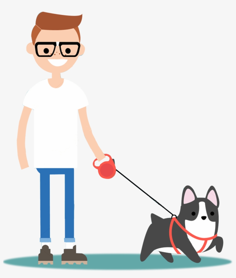 Dog Walking - Walking Dog Cartoon Png, transparent png #4923439