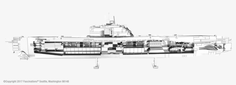 Metal Earth 3d Laser Cut Model German U-boat Type Xxi - Metal Earth German U Boat Type Xxi, transparent png #4923441