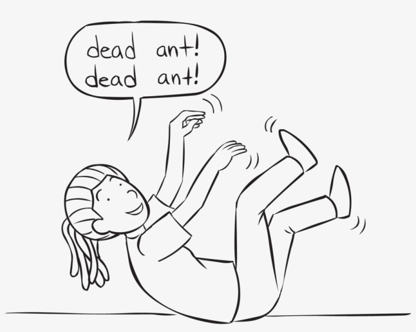 Dead Ant Tag - Line Art, transparent png #4924109