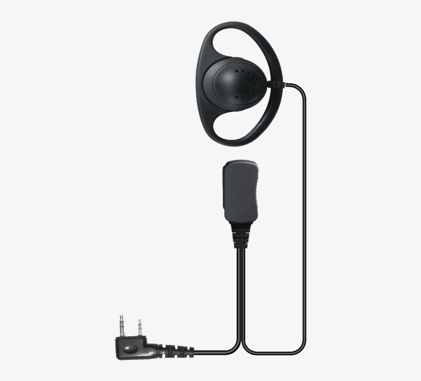 D-hook Earpiece To Suit Kenwood Two Way Radio - Brecom Miniheadset Ytre Vr-500, transparent png #4925882
