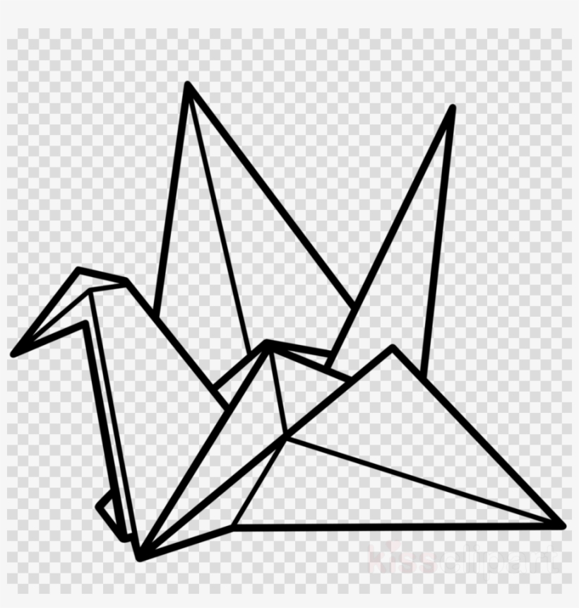 Origami Crane Png Clipart Crane Paper Origami - Paper Crane Clip Art, transparent png #4926625