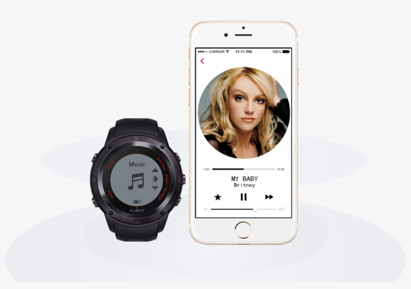 You Can Play The Music Through The Watch - Smartwatch, transparent png #4927659