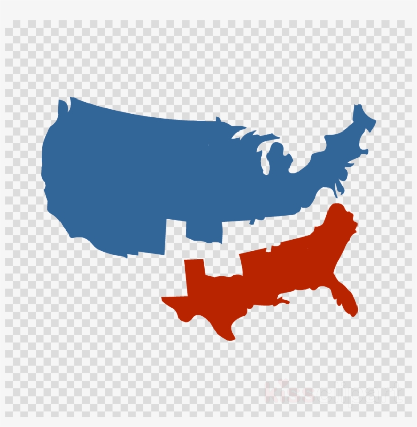Download Vector Usa Map State Outline Clipart United - Civil War Reconstruction Symbol, transparent png #4929510