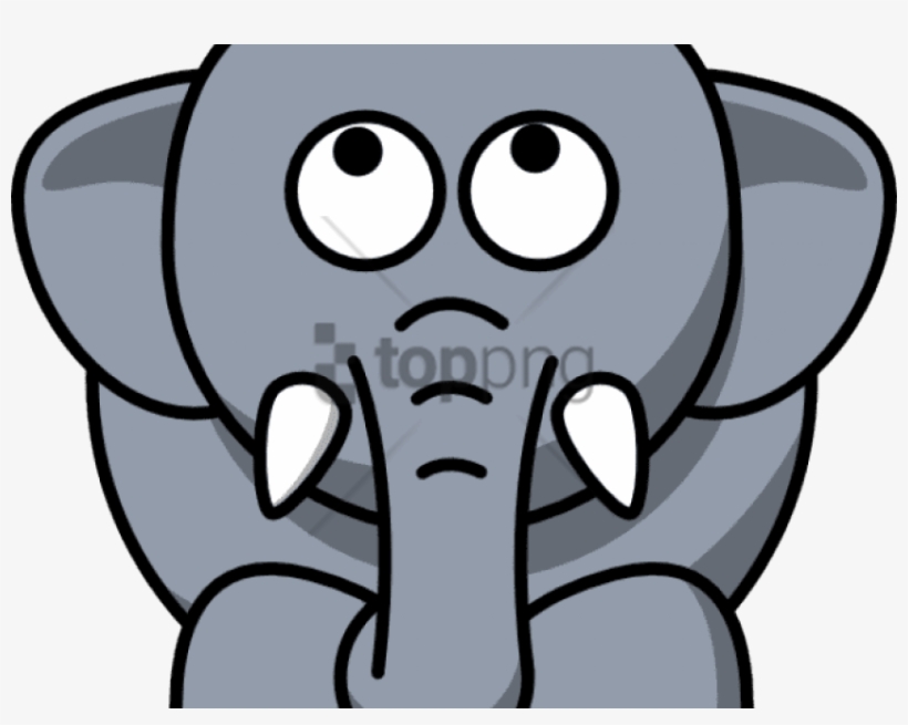 Cartoon Animals Clipart Elephant - Clip Art Elephant Face, transparent png #4930063