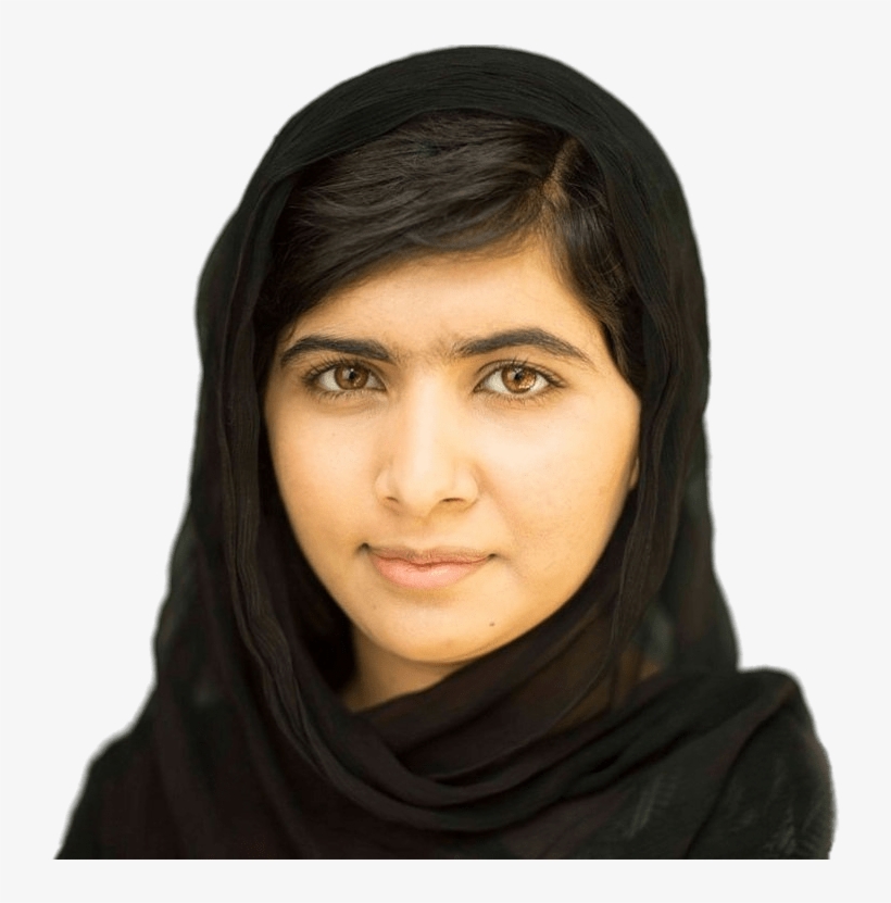 Malala Yousafzai Black Head Scarf - Malala Yousafzai, transparent png #4930217