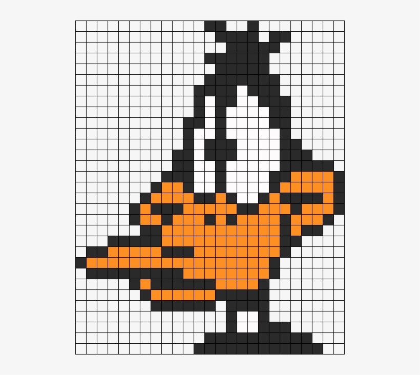 Daffy Duck - Daffy Duck Perler Beads, transparent png #4931152