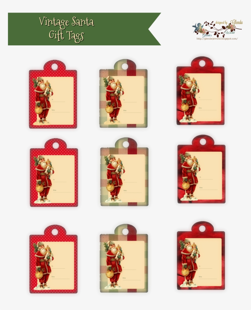 Vintage Santa Tags Glendas World Pp 800×1,037 Pixels - Posterazzi Pere Noel Poster Print By Stephanie Marrott, transparent png #4931836