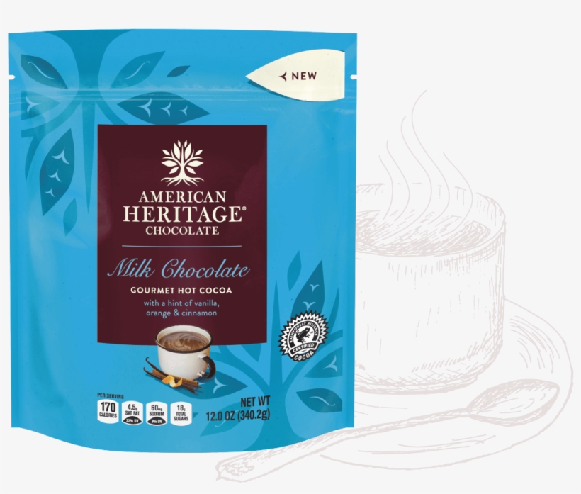 A Package Rendering Of American Heritage Chocolate - American Heritage Chocolate Gourmet Hot Cocoa Pouch, transparent png #4933581