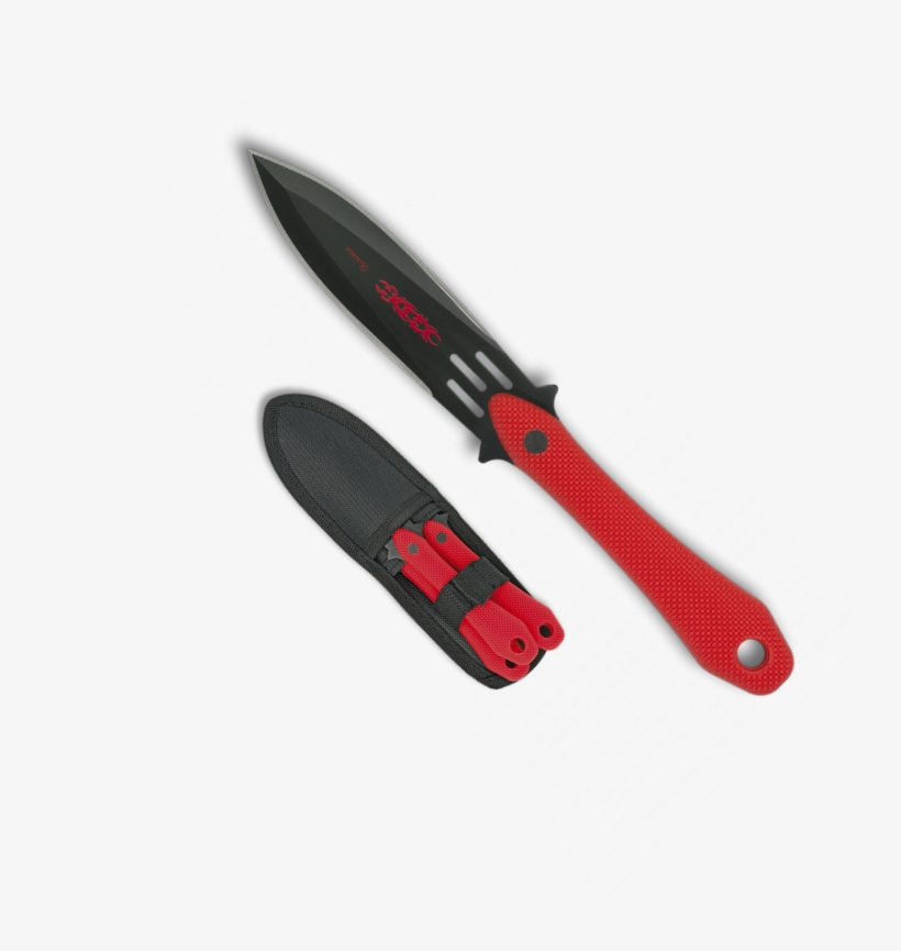 Set De 3 Couteaux À Lancer Kunai Albainox - 3 Lanzadores Albainox Abs Rojo, transparent png #4936334