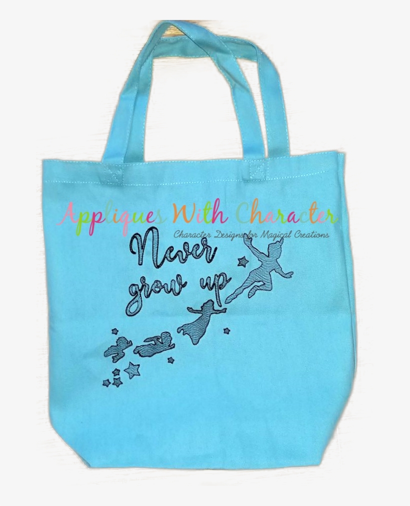 Peter Pan Never Grow Up Bean Stitch Design - Bean, transparent png #4936983