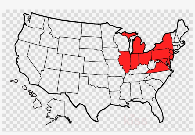 Usa Map Outline Clipart Blank Map U - Aml, transparent png #4937413