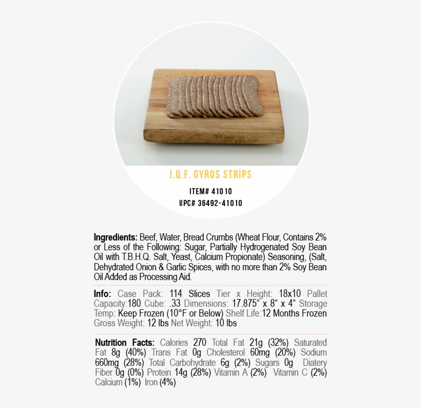 Corfu Gyro Slices Iqf - Cutting Board, transparent png #4937980