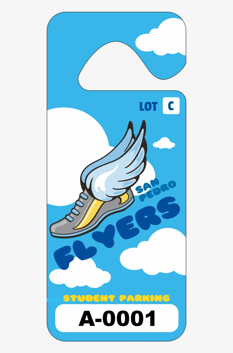 Cloudy Sky Long Standard School Hang Tag Parking Permit - School, transparent png #4938319