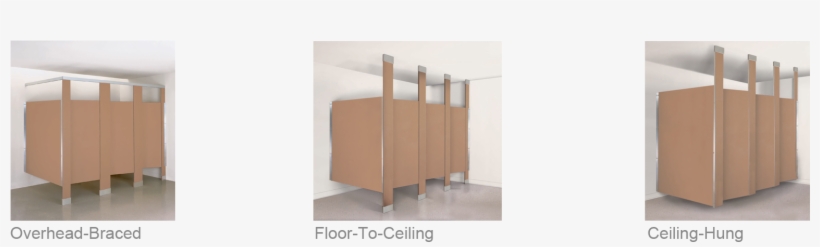 Mounting Configurations - Bobrick Toilet Partitions To Ceiling Mounted, transparent png #4938867