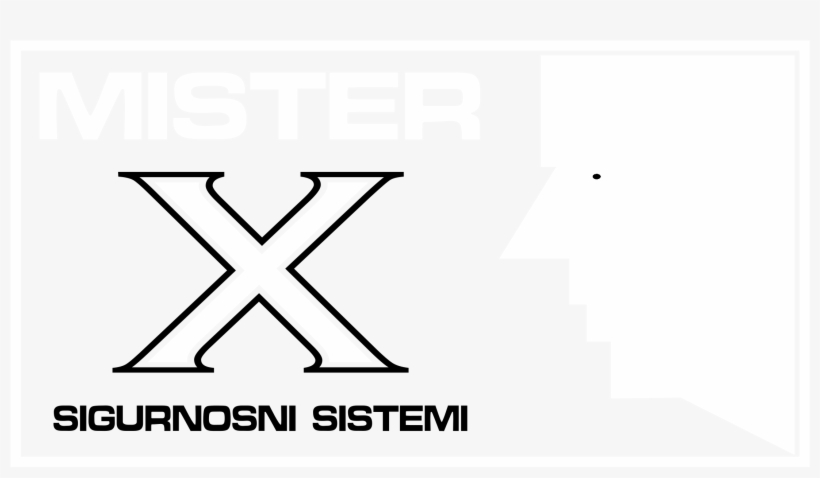 Mister X Logo Black And White - Line Art, transparent png #4942459