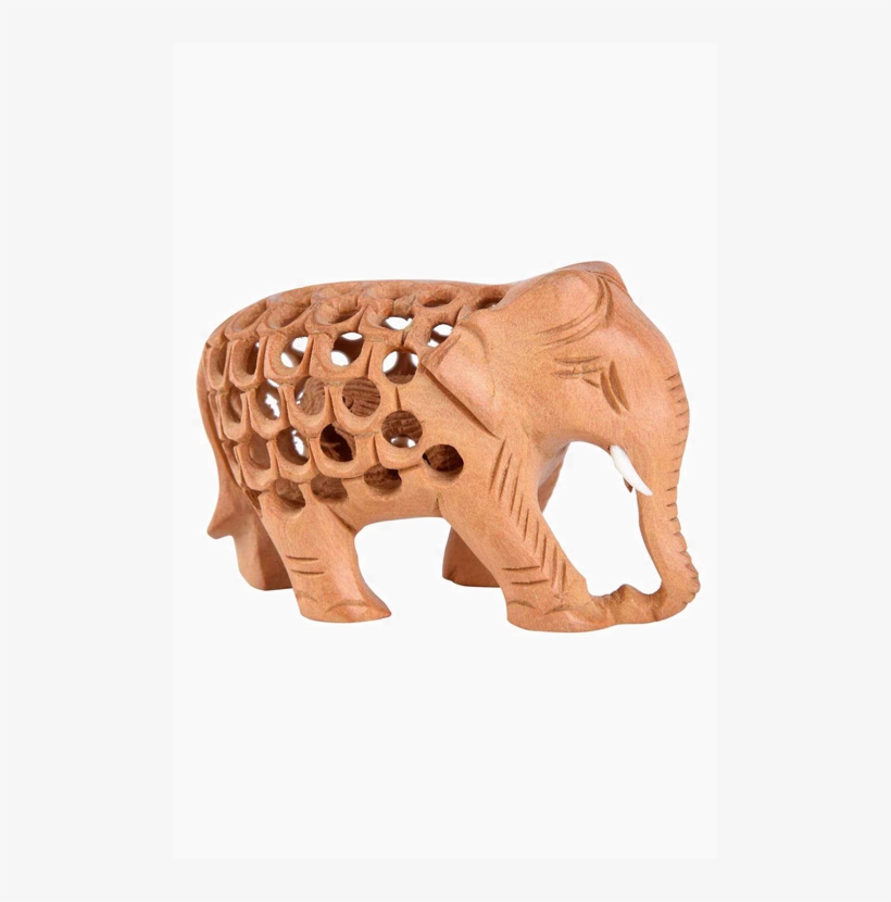 Exquisite Hand Carved Elephant With Baby Elephant Carved - Animal Figure, transparent png #4942876