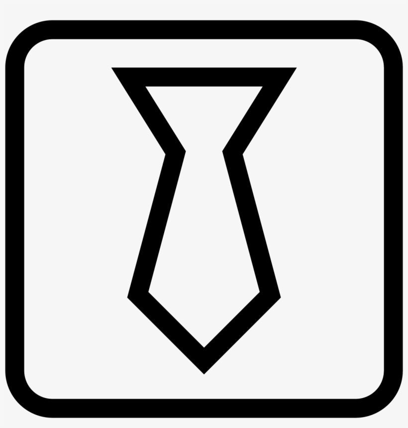 Black Tie Icon - Icon, transparent png #4943730