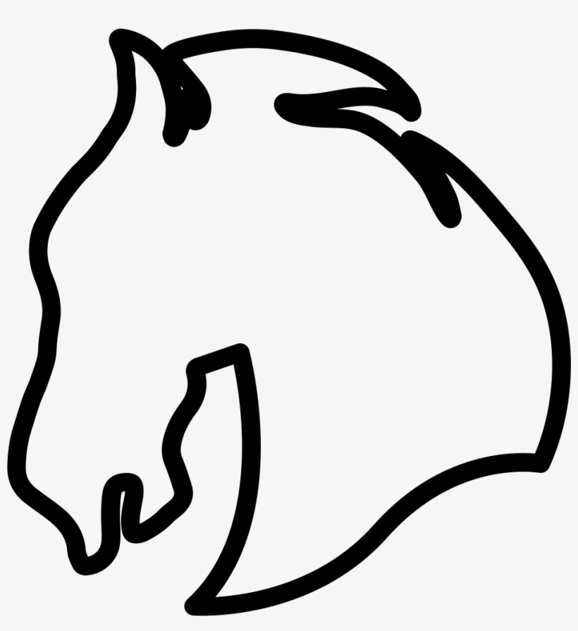 Png File Svg - Tete De Cheval Contour, transparent png #4944484