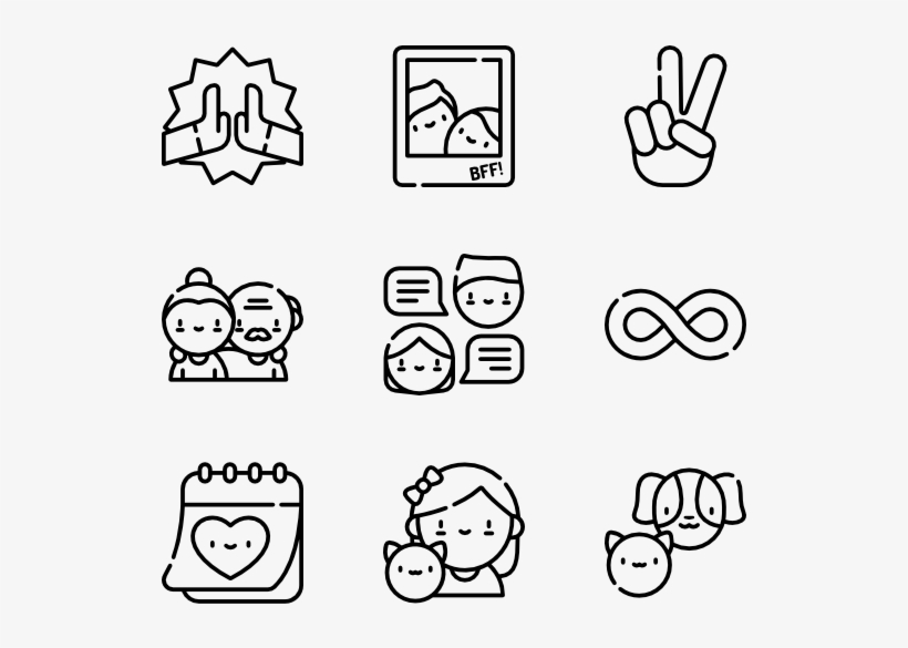 Friendship - Family Line Icon Png, transparent png #4945667