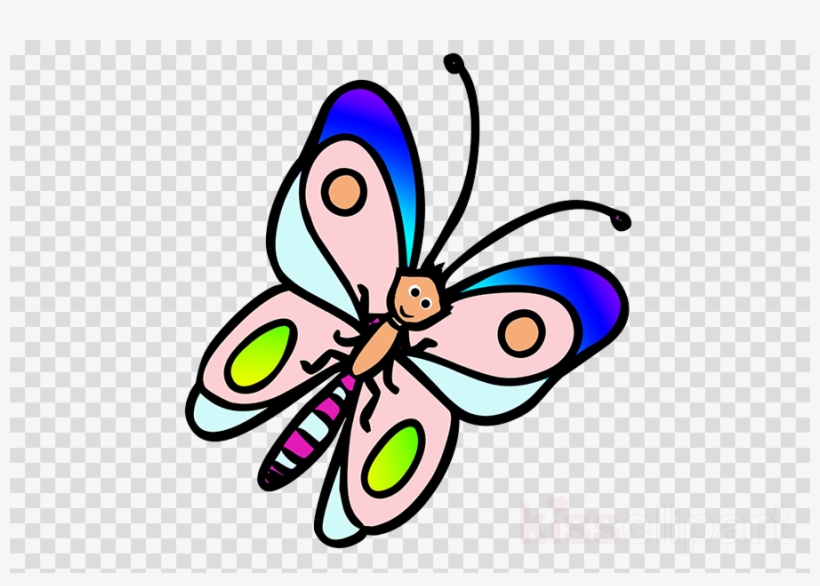 Colorful Butterflies Cartoon Png Clipart Monarch Butterfly - Black Balloon Vector Free, transparent png #4946211