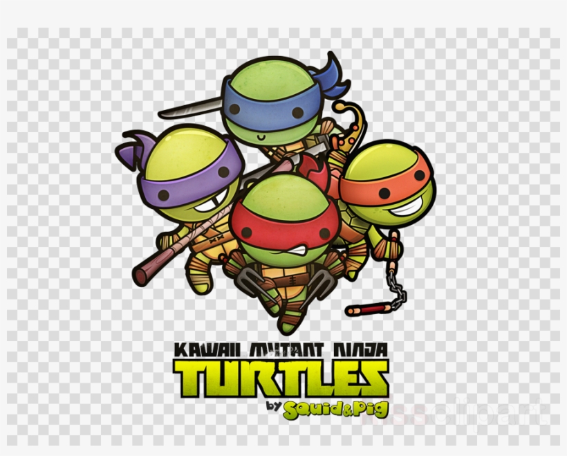 Kawaii Ninja Turtles Clipart Michaelangelo Leonardo - Kawaii Ninja Turtles, transparent png #4948089