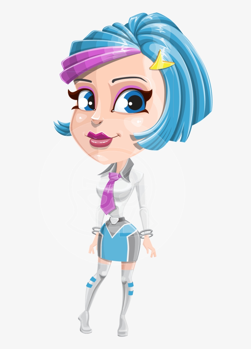 Urania The Energetic Future Girl - Adobe Character Animator, transparent png #4948376