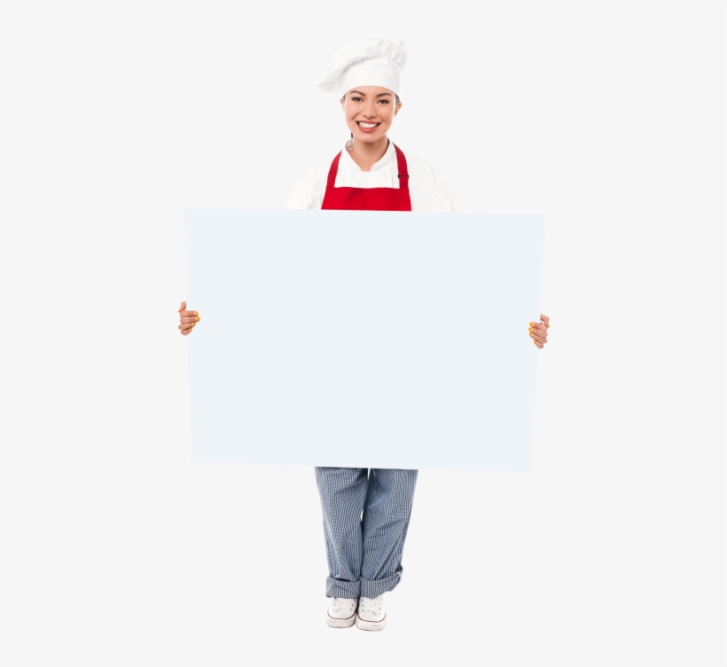 Free Png Chef Holding Banner Png Images Transparent - Chef Holding Banner Png, transparent png #4949745