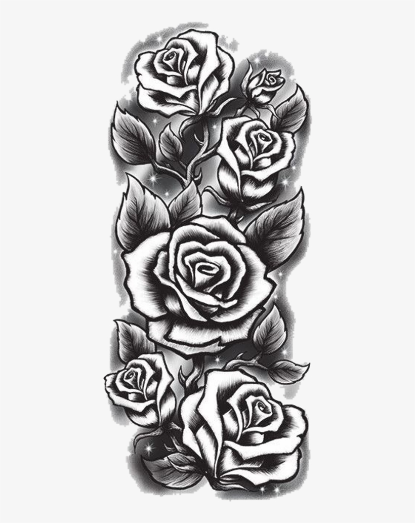 Ceiaxostickers Png Transparent Tumblr Aesthetic Grunge - Rose Sleeve Tattoo Drawings, transparent png #4951589