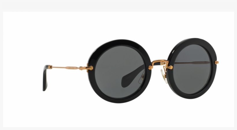 Miu Miu Mu 13ns 1ab1a1 49 Óculos De Sol - Miu Miu Women Sunglasses Black Plastic, transparent png #4952396