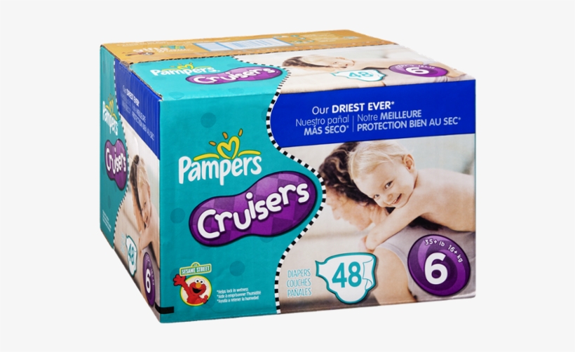 Pampers Cruisers Size 6 Sesame Street Diapers - Pampers Cruisers 3-way Fit Size 6 Diapers 34 Ct Pack, transparent png #4952768