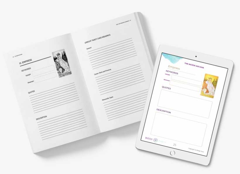 In The Tarot Card Meanings Workbook, You'll Be Guided - Tarot Card Meanings Workbook, transparent png #4952829