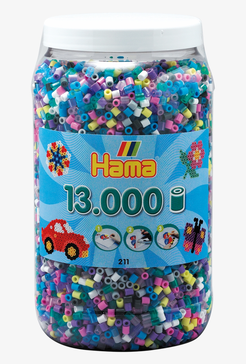 Hama Midi Perler 13000 Stk 69 Farve Mix, transparent png #4953809