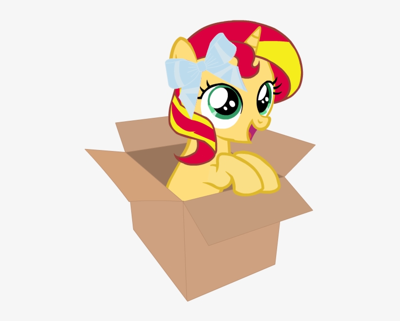 Php30, Bow, Box, Cute, Female, Filly, Filly Sunset, - Cartoon, transparent png #4954940