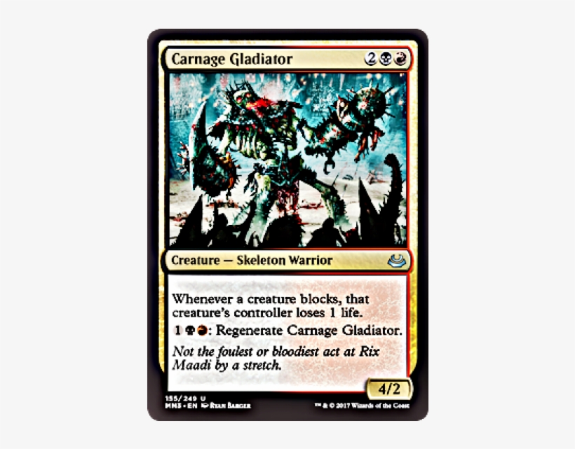 Carnage Gladiator Foil English Modern Masters Carnage - Wizards Of The Coast Magic The Gathering: Carnage Gladiator, transparent png #4955996