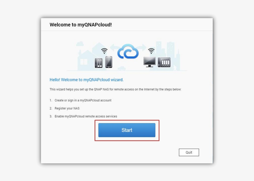 Click The “register Now” Button To Open The Myqnapcloud - Portable Network Graphics, transparent png #4956145
