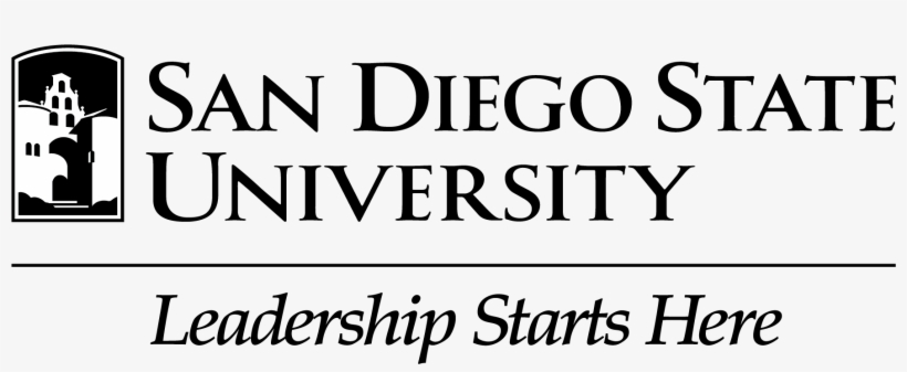 Black And White With Tagline In Png - San Diego State University Fowler College Of Business, transparent png #4957941