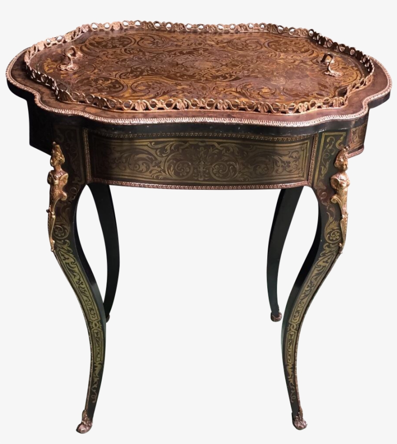 French Napoleon Iii Large Wood Jardinière - Coffee Table, transparent png #4957943
