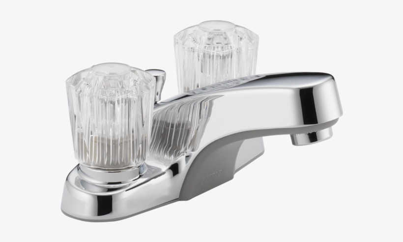 Two Handle Bathroom Faucet - Peerless Faucets Lavatory Faucet Double Handle, transparent png #4960944