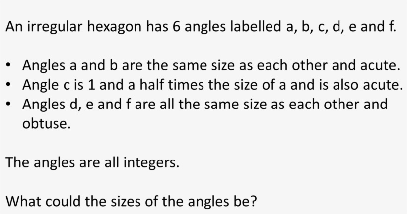 Angles In A Hexagon Problem Solving - Texto Populacao Do Brasil, transparent png #4961183